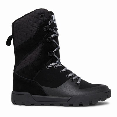 DC Nadene High Leg Lace-up Women's Black Boots Australia Sale CJY-784